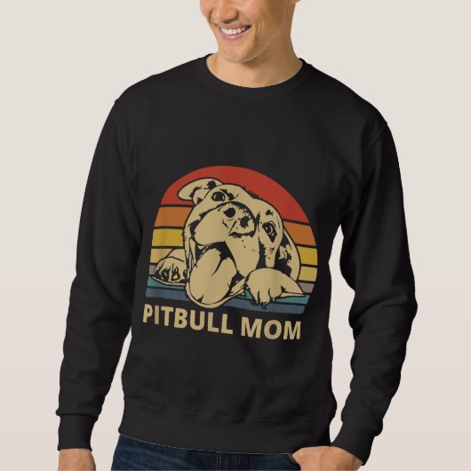 Pitbull-Mama-Design für Pitbull- und Pibble-Mamas Sweatshirt (Vorderseite)