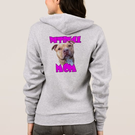 Pitbull Mama Hoodie (Rückseite)