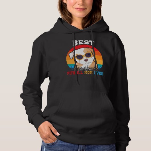 Pitbull-Mama Hoodie (Vorderseite)