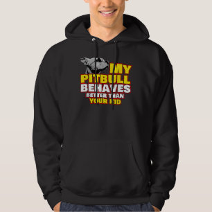 Pitbull Mama Hund Decal Collar Toy Pit Bull Pupp Hoodie