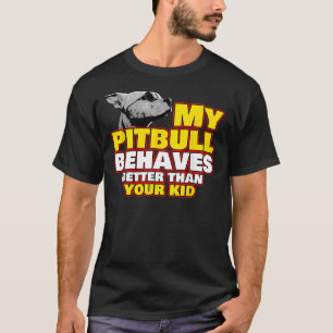 Pitbull Mama Hund Decal Collar Toy Pit Bull Pupp T-Shirt