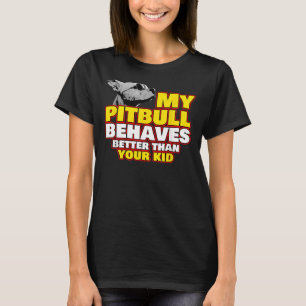 Pitbull Mama Hund Decal Collar Toy Pit Bull Pupp T-Shirt