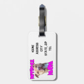 Pitbull Mama-Hund Gepäckanhänger (Rückseite vertikal)