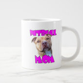 Pitbull Mama-Hund Jumbo-Tasse (Rechts)