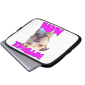 Pitbull Mama-Hund Laptopschutzhülle (Vorne Knopf)