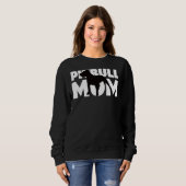 Pitbull Mama Hund Mutter Pitbull Pullover (Vorne ganz)