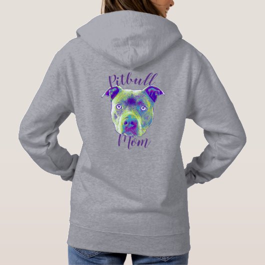 Pitbull Mama Hund Sweatshirt (Rückseite)