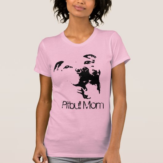 Pitbull Mama-Hundeshirt T-Shirt (Vorderseite)