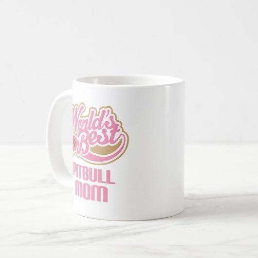 Pitbull Mama-Hundezucht-Geschenk Kaffeetasse (Vorderseite Links)
