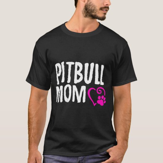 Pitbull Mama I Liebe mein Pitbull T-Shirt (Vorderseite)