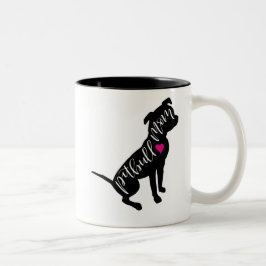 Pitbull Mama-Kaffee-Tasse Zweifarbige Tasse