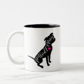 Pitbull Mama-Kaffee-Tasse Zweifarbige Tasse (Links)