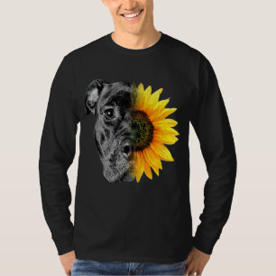 Pitbull Mama Liebe Sonnenblume Frau Sonnenblume Pi T-Shirt