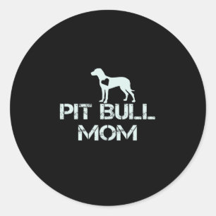 Pitbull Mama Liebe Welpen so viel Runder Aufkleber