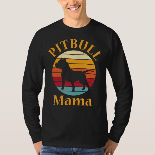 Pitbull Mama Pit Bull Mama Pittie Pitty Niedlich D T-Shirt (Vorderseite)