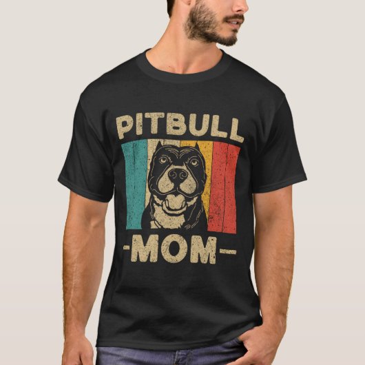 Pitbull-Mama Pitbull-Besitzerin T-Shirt (Vorderseite)