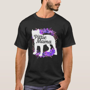 Pitbull Mama Pittie Mama Dog Muttertag T-Shirt