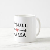 Pitbull Mama Pittie Mama Niedlich Pit Bull Kaffeetasse (VorderseiteRechts)