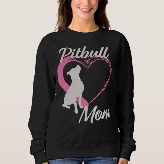 Pitbull-Mama Sweatshirt (Vorderseite)