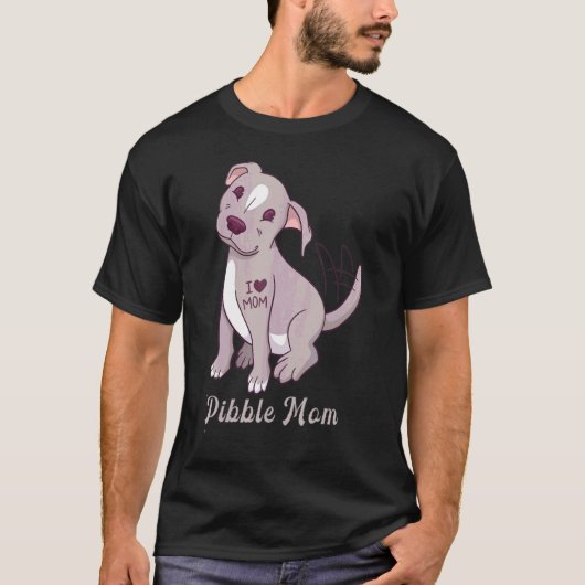 Pitbull-Mama T-Shirt (Vorderseite)