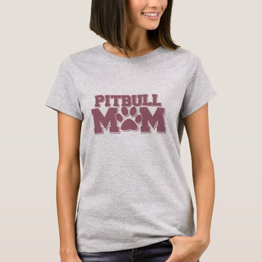 Pitbull-Mama T-Shirt (Vorderseite)