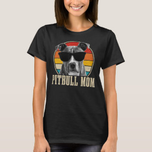 Pitbull Mama Vintag Funny Pitbull Dog T-Shirt