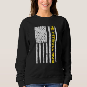 Pitbull Mama Vintag Patriotic mit amerikanischer F Sweatshirt
