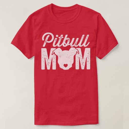 Pitbull Mama White T-Shirt (Design vorne)