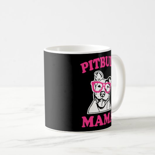 Pitbull Mama Women's Pit Bull Dog Mama Pink Hoodie Kaffeetasse (VorderseiteRechts)