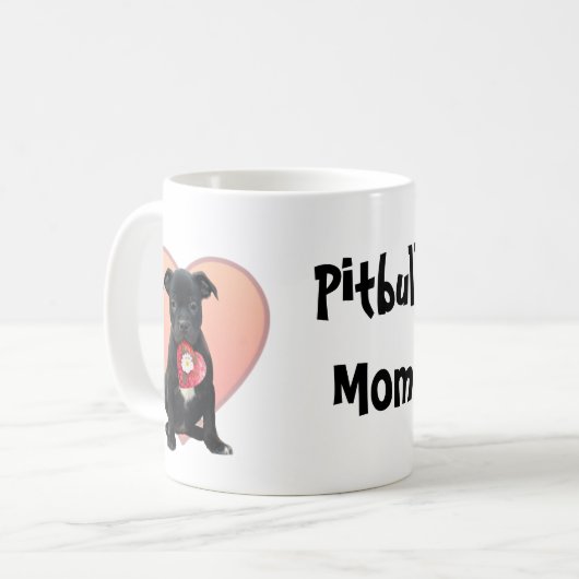 Pitbull Mamma-Tasse Kaffeetasse (Vorderseite Links)