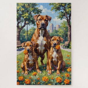 Pitbull Marigold Park Kunst Puzzle