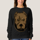 Pitbull Mascot Drei Sweatshirt (Vorderseite)