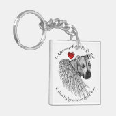 Pitbull Memorial Doppelseitige Akrylenkette Schlüsselanhänger (Vorderseite links)