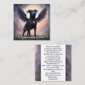 Pitbull Memorial Gedicht Black Wings Namensgeschen Mitteilungskarte (Vorne/Hinten)