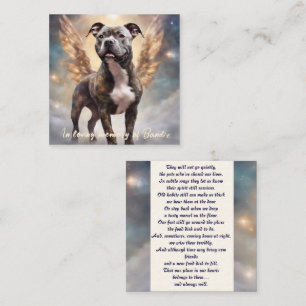 Pitbull Memorial Gedicht Brindle Wings Namensgesch Mitteilungskarte