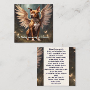 Pitbull Memorial Gedicht Brown Wings Namensgeschen Mitteilungskarte