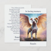 Pitbull Memorial Geem Individuelle Name Beileid Dankeskarte (Vorne/Hinten)