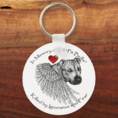 Pitbull Memorial Key Chain Schlüsselanhänger (Vorderseite)