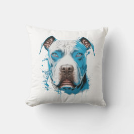 Pitbull mit blauen Augen | Hunde Lover Kissen