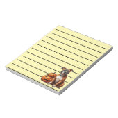 Pitbull mit Halloween Pumpkins Notizblock (Rotiert)