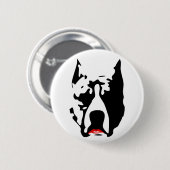 Pitbull mit Lippenstift Button (Vorne & Hinten)
