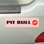 Pitbull mit Lippenstift - DIE VORLAGE Autoaufkleber (Auf Auto)