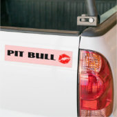 Pitbull mit Lippenstift - DIE VORLAGE Autoaufkleber (Auf Lkw)