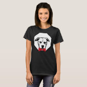 Pitbull mit Red Bowtie Handsome Dog Breed T-Shirt (Vorne ganz)