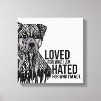 Pitbull mit Text