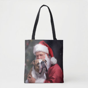 Pitbull mit Weihnachtsmann Festive Weihnachten Tasche