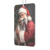 Pitbull mit Weihnachtsmann Weihnachten Autolufterfrischer (Links)