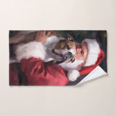 Pitbull mit Weihnachtsmann Weihnachten Badhandtuch Set (Handtuch)