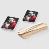 Pitbull mit Weihnachtsmann Weihnachten Fächer (Non-assembled)