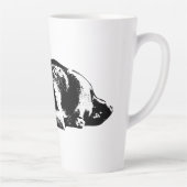 Pitbull Mix Monochrome Portrait-Tasse wiederherste Milchtasse (Rechts)